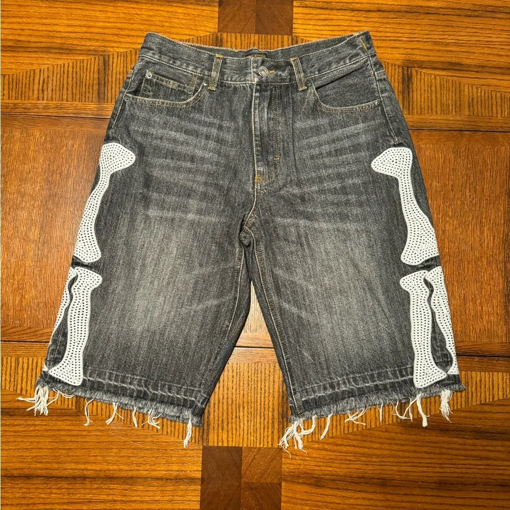 Kapital | Shorts | Black Kapital Bone Jorts | Poshmark
